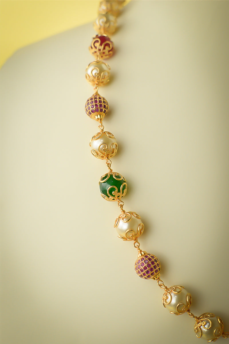 Azar Medium CZ beaded necklace