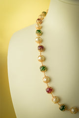 Basma multi-bead and pearl necklace