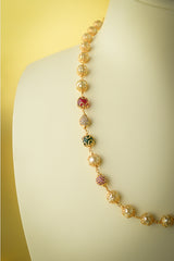 Azar Medium CZ beaded necklace