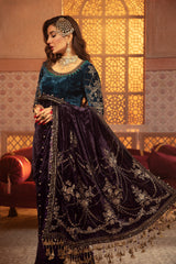 MARIA B | Velvet | 101 Teal & Plum