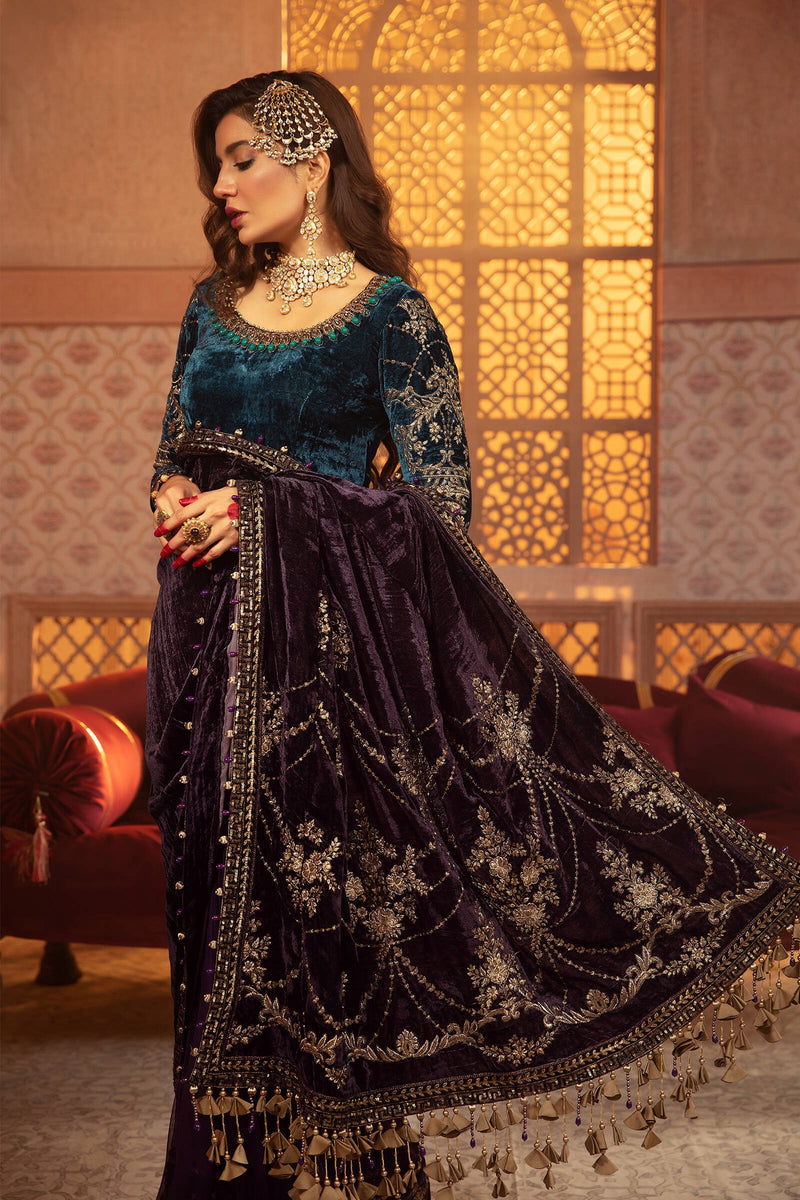 MARIA B | Velvet | 101 Teal & Plum