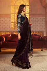 MARIA B | Velvet | 101 Teal & Plum