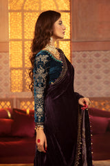 MARIA B | Velvet | 101 Teal & Plum