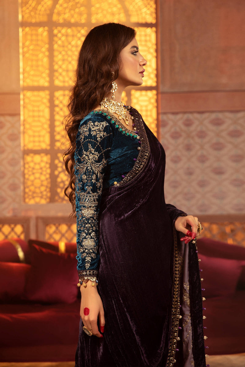 MARIA B | Velvet | 101 Teal & Plum