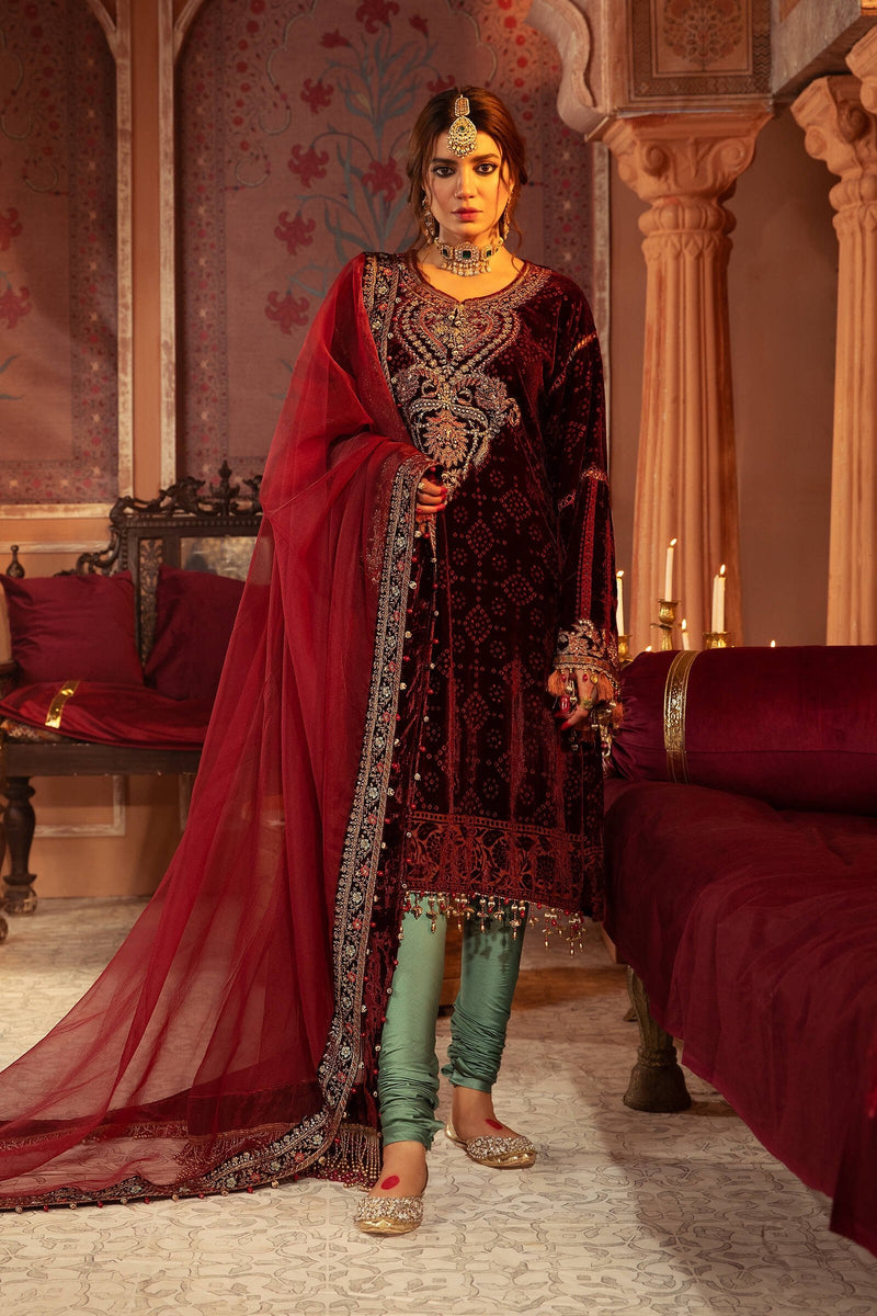 MARIA B | Velvet | 105 Maroon