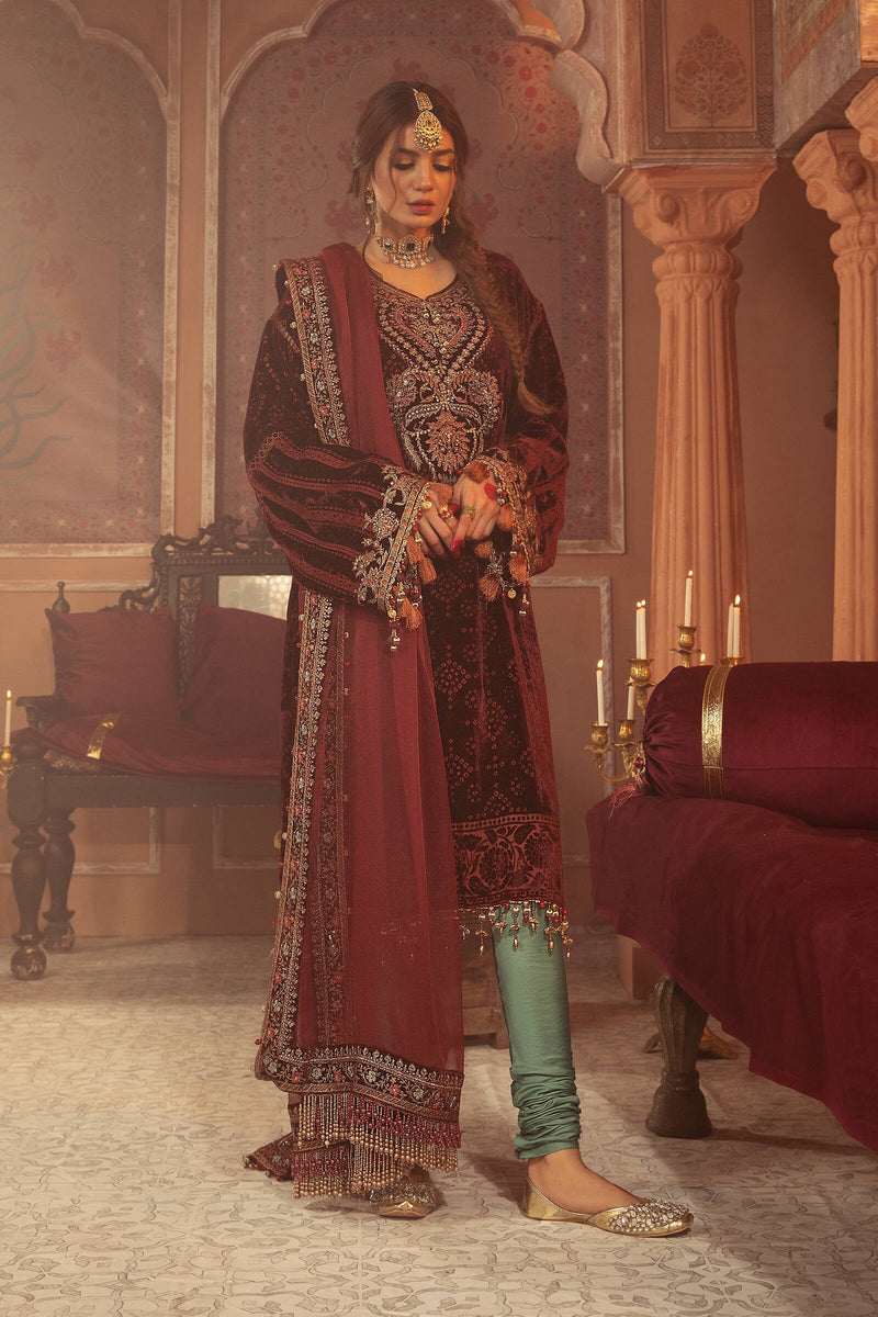 MARIA B | Velvet | 105 Maroon